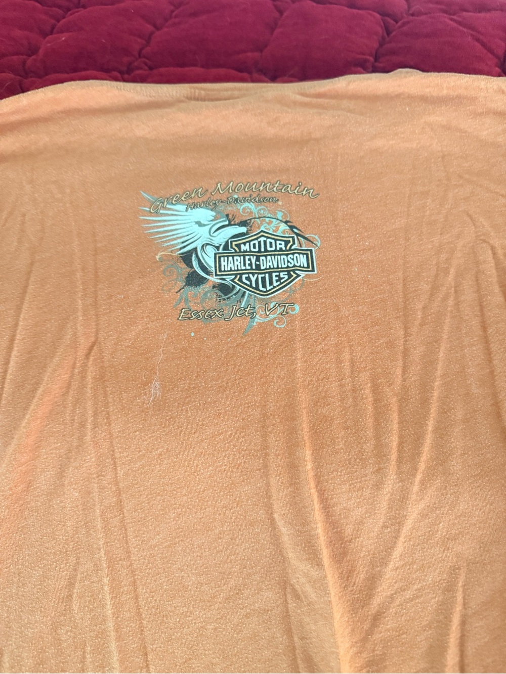 Harley-Davidson Women’s Peach Crew Neck Graphic Tee